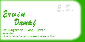 ervin dampf business card